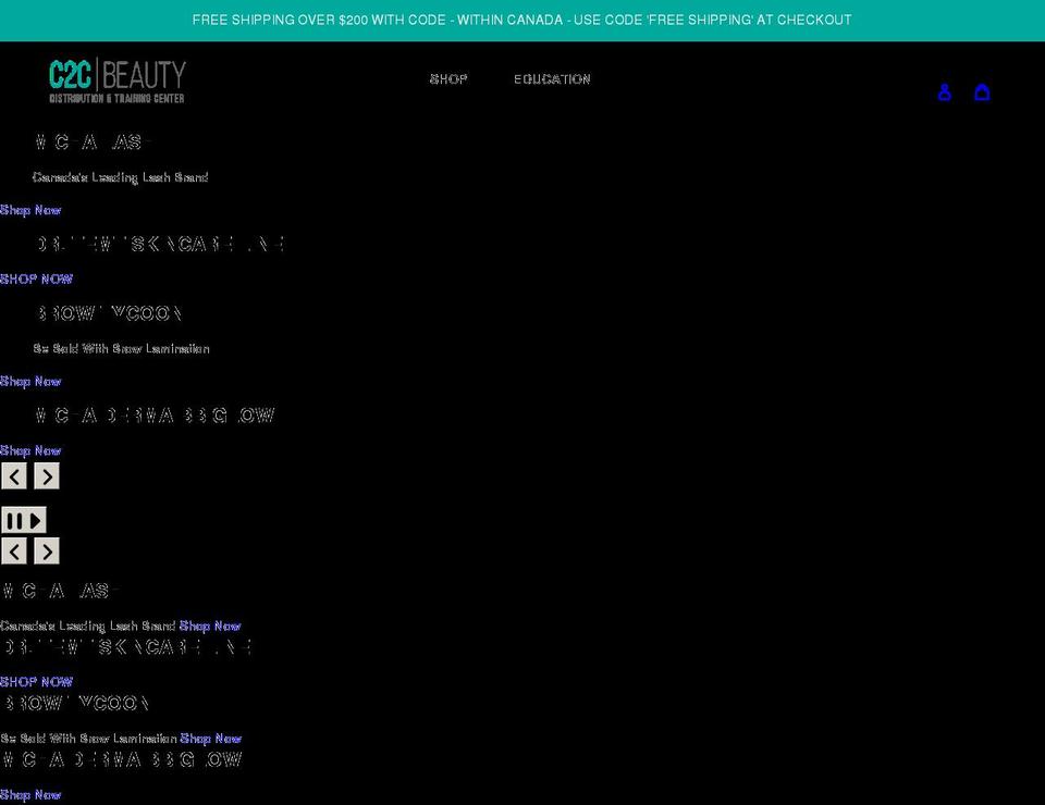 Winter Shopify theme site example c2cbeauty.com