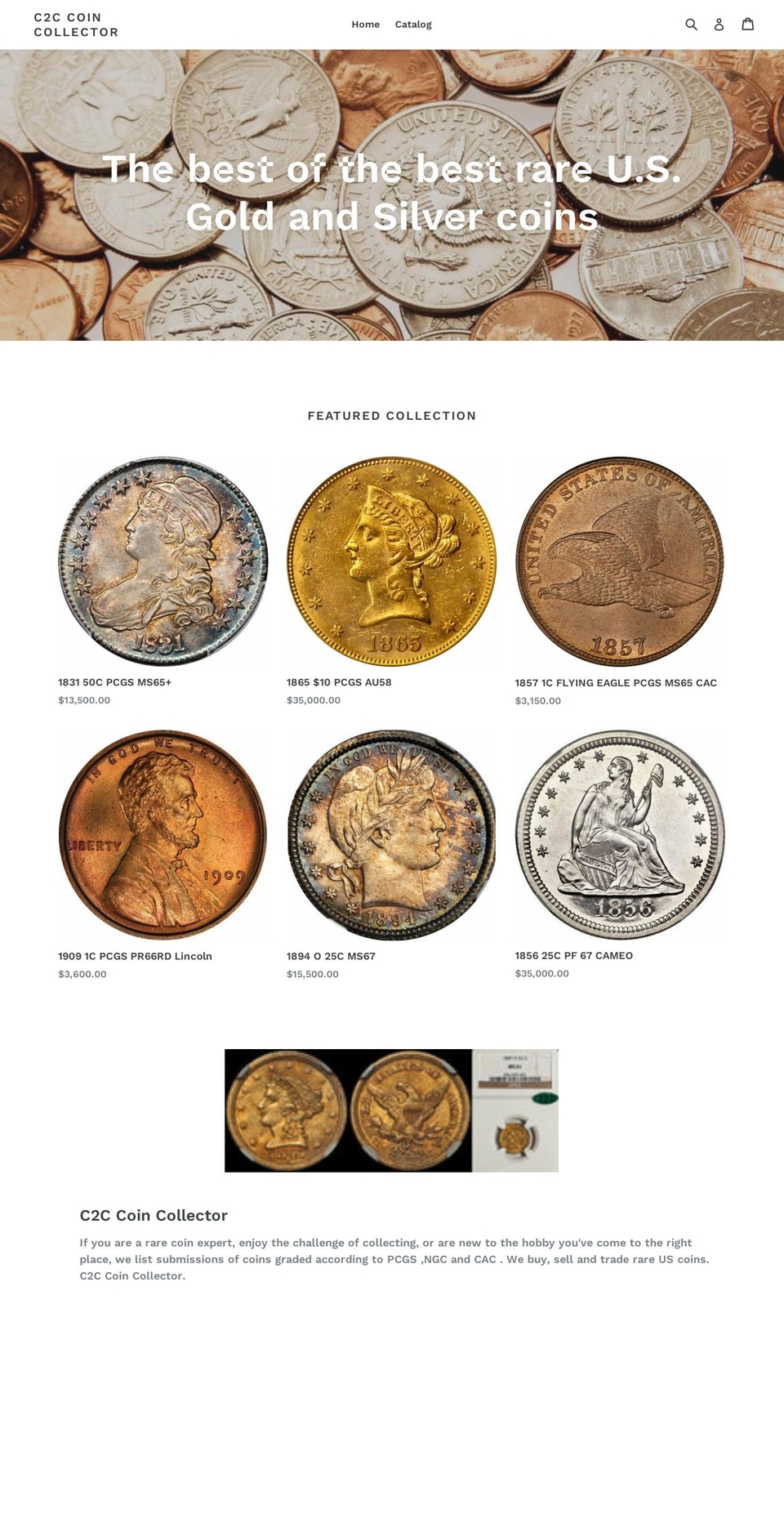c2ccollector.com — Shopify storefront screenshot