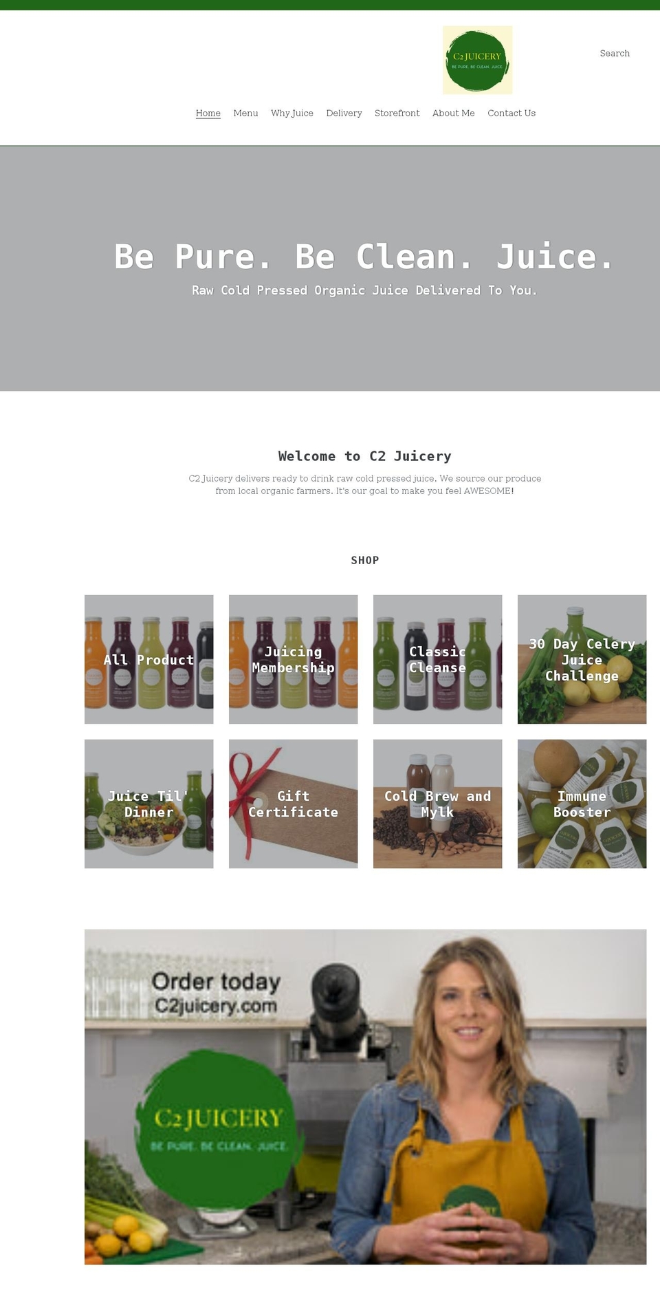 c2juicery.com shopify website screenshot