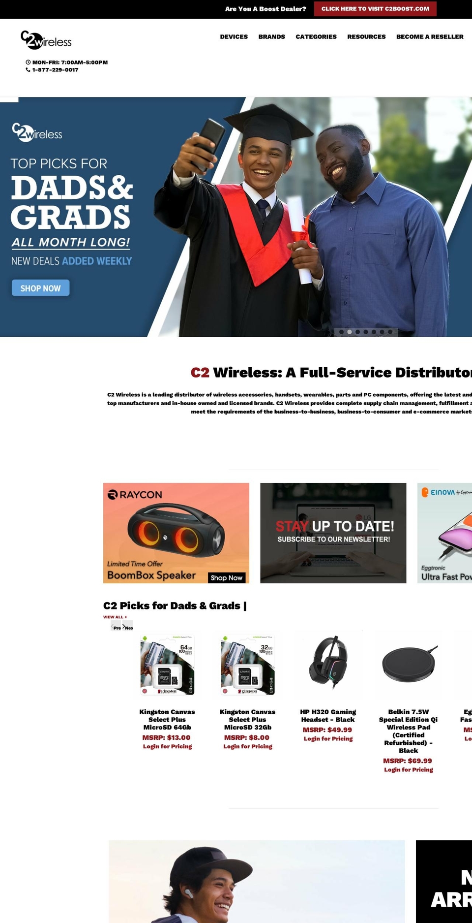 c2wireless.com shopify website screenshot