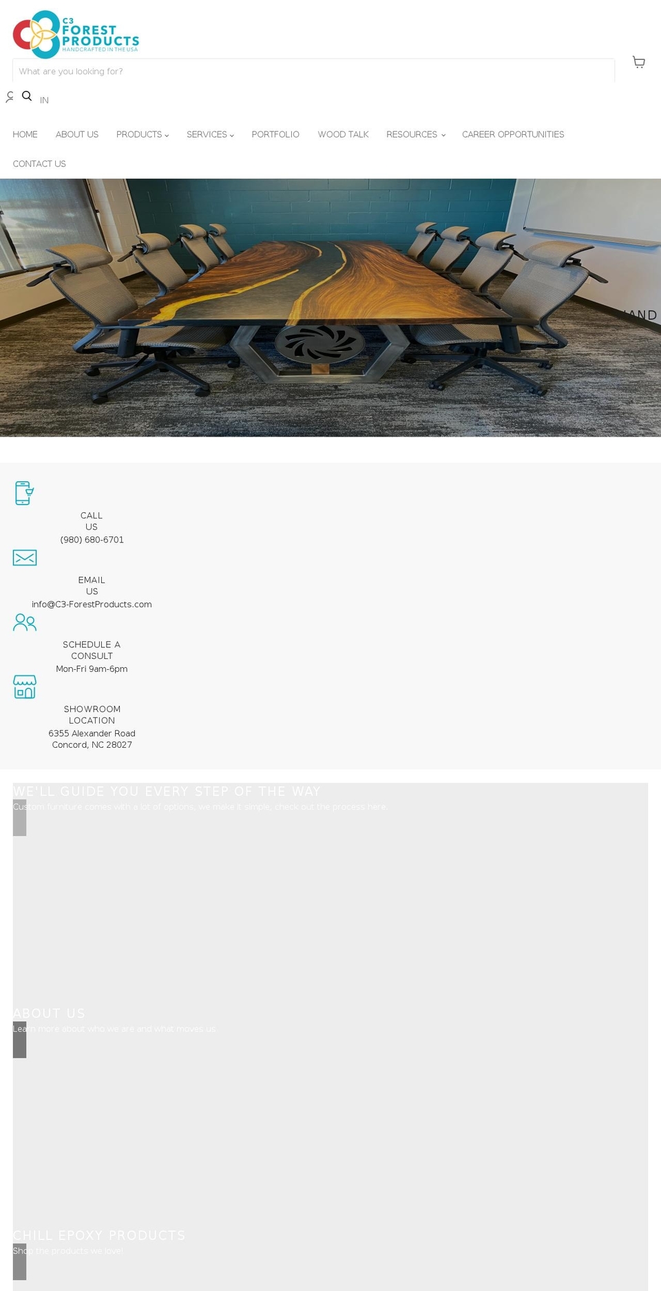 c3-forestproducts.com shopify website screenshot