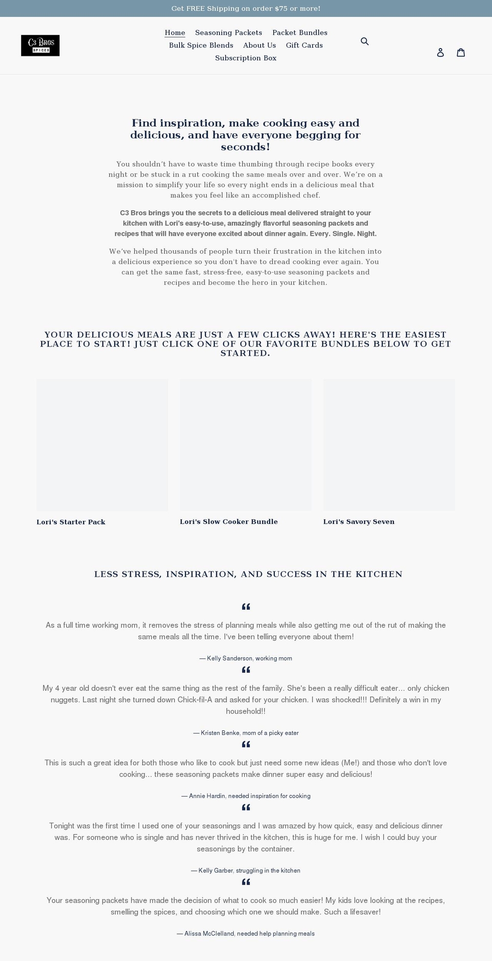 c3bros.com shopify website screenshot