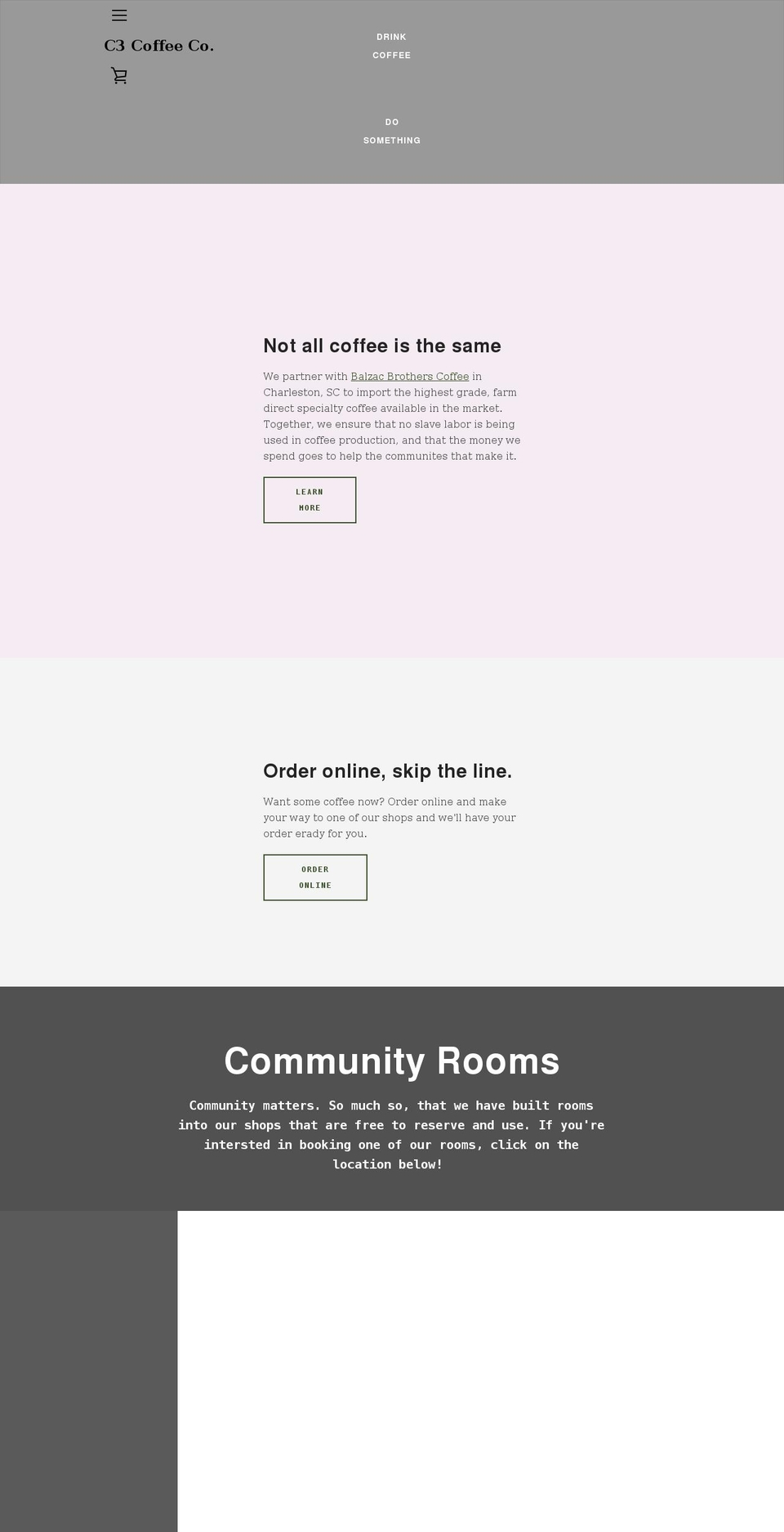 c3coffeeco.com shopify website screenshot