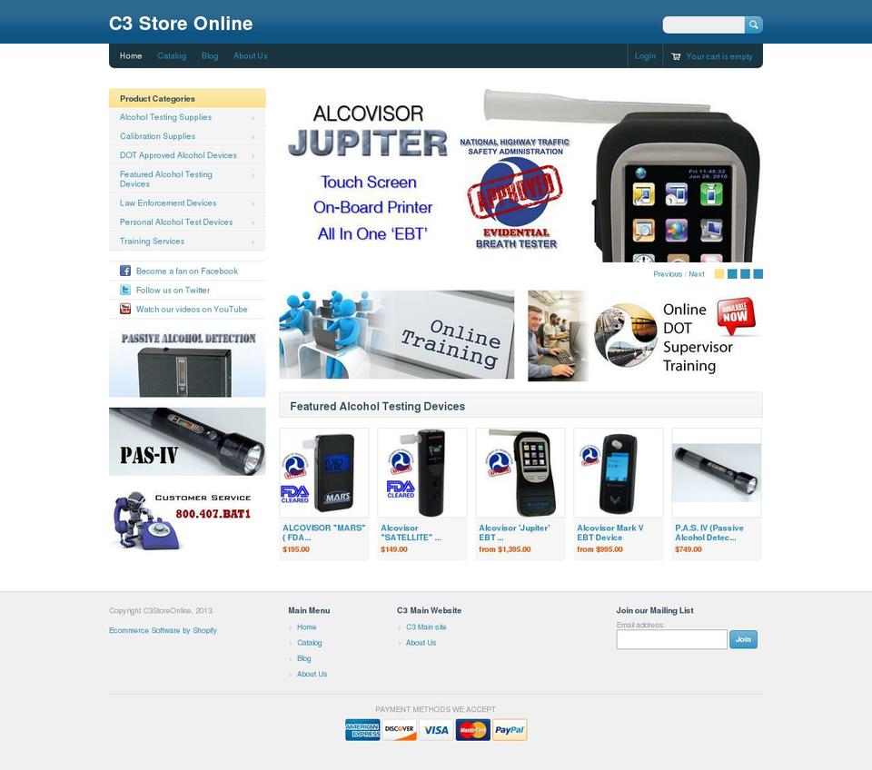 c3storeonline.com — Shopify storefront screenshot