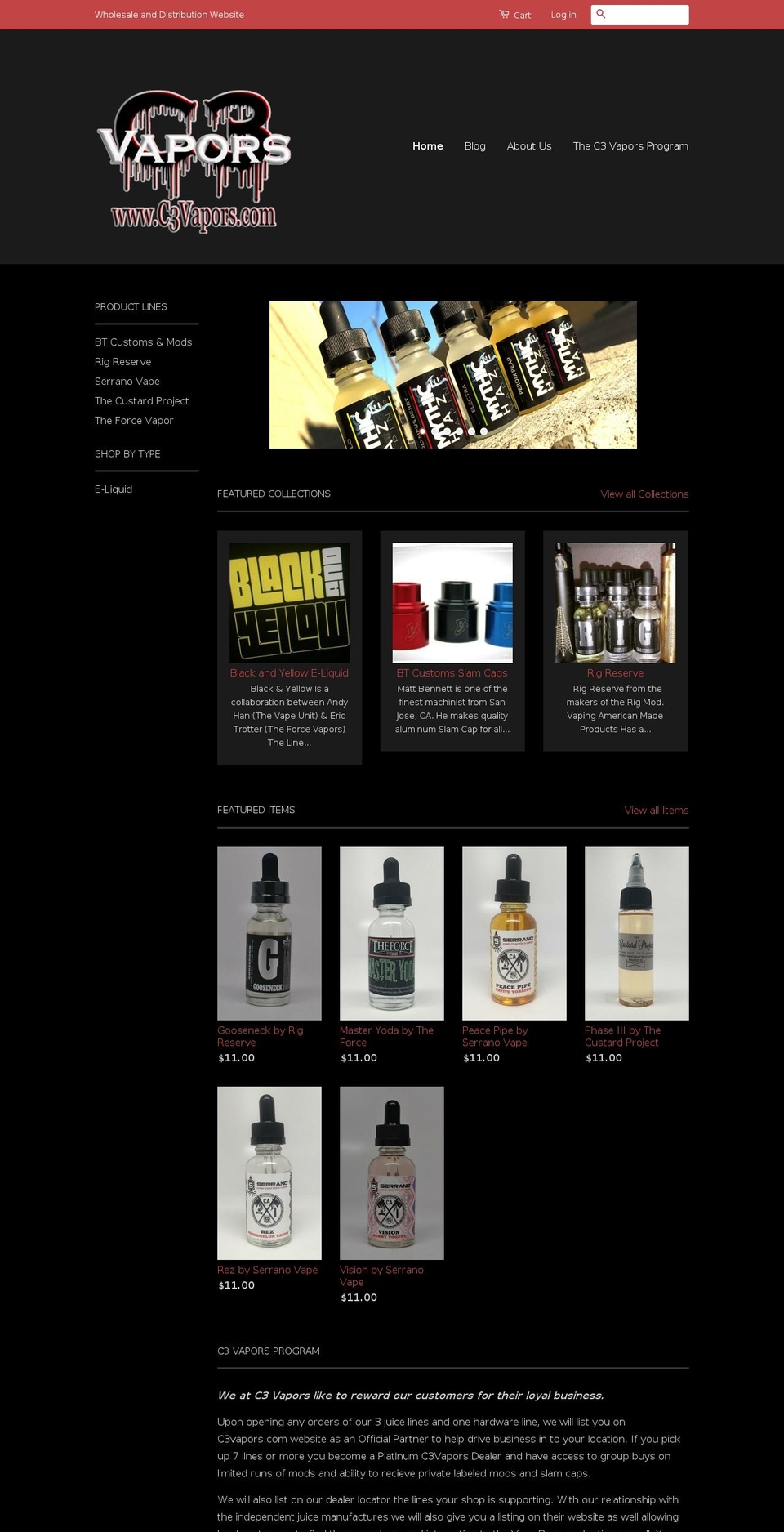 c3vdistro.com shopify website screenshot