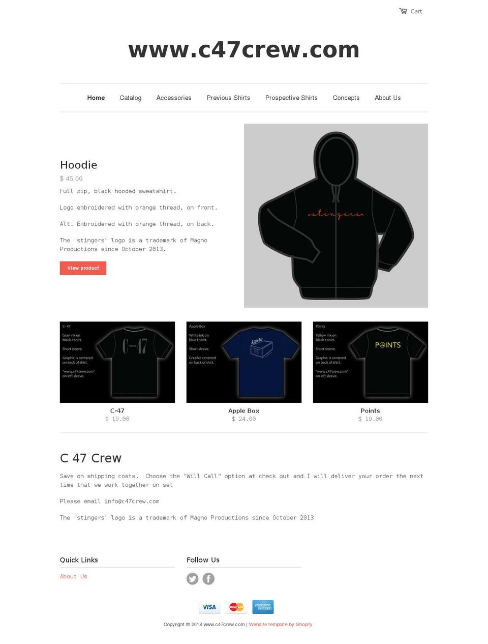 c47crew.com shopify website screenshot