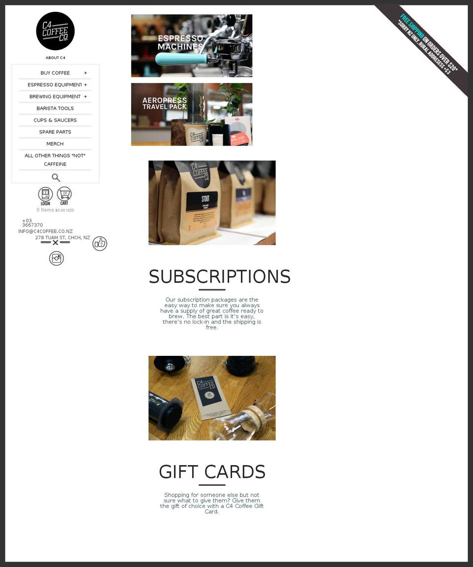 c4beans.com — Shopify storefront screenshot