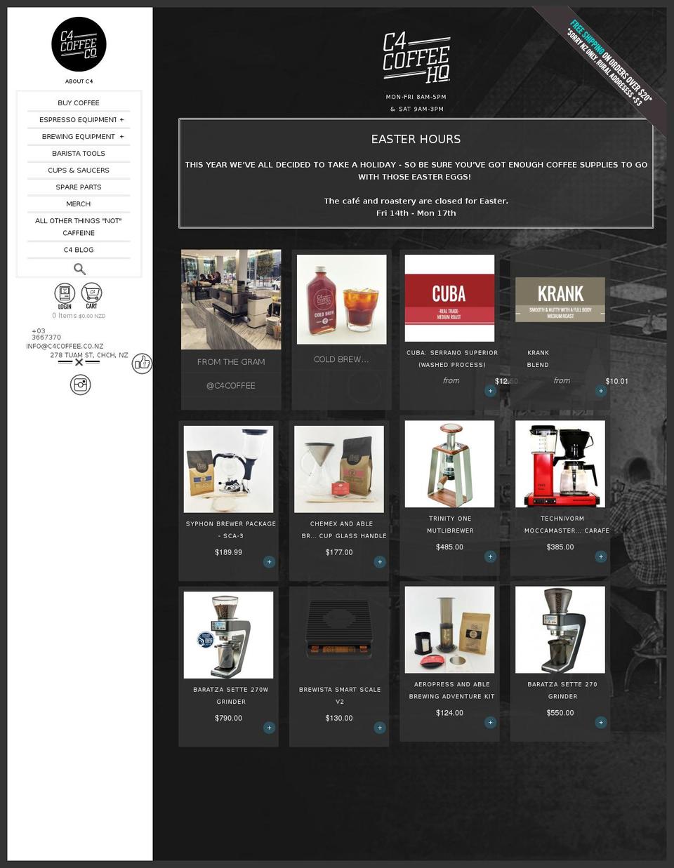 c4roastery.com shopify website screenshot