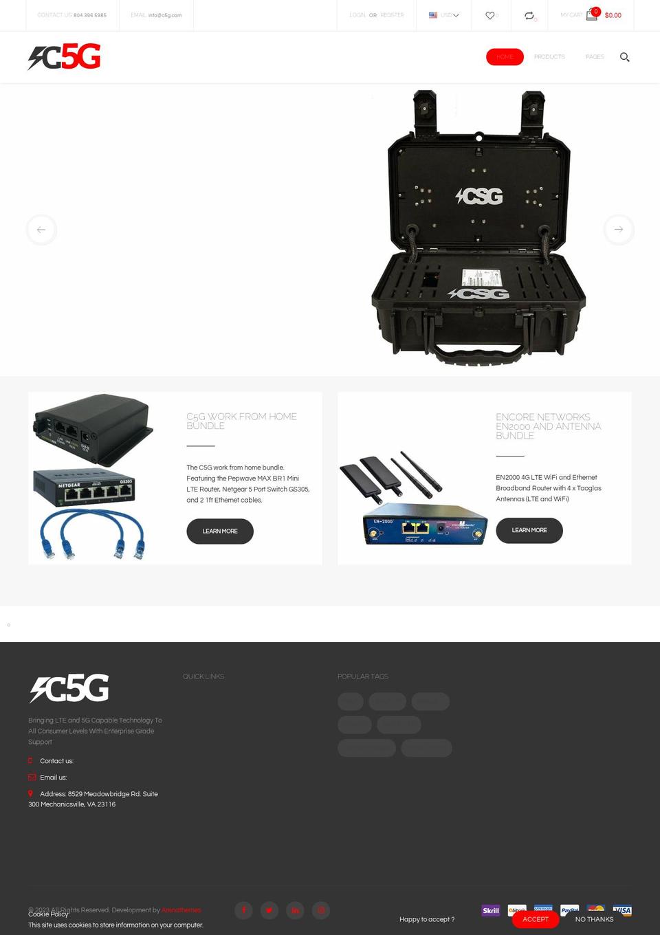 exzo-homepage-demo- Shopify theme site example c5g.com