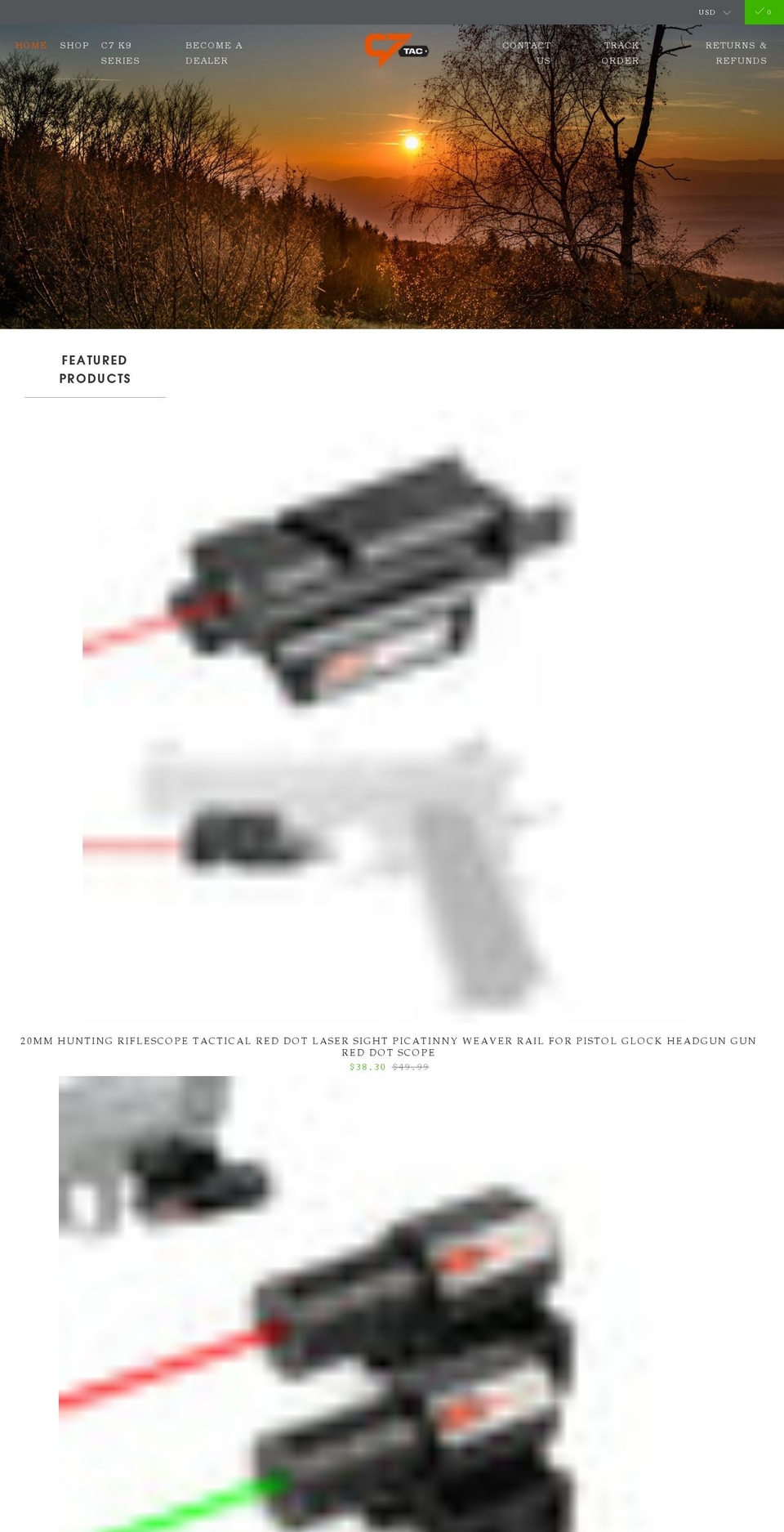 c7tac.com shopify website screenshot