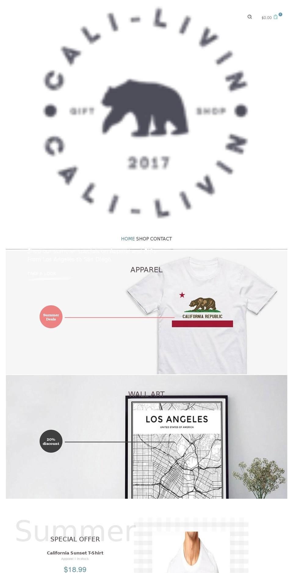 ca-li.com — Shopify storefront screenshot
