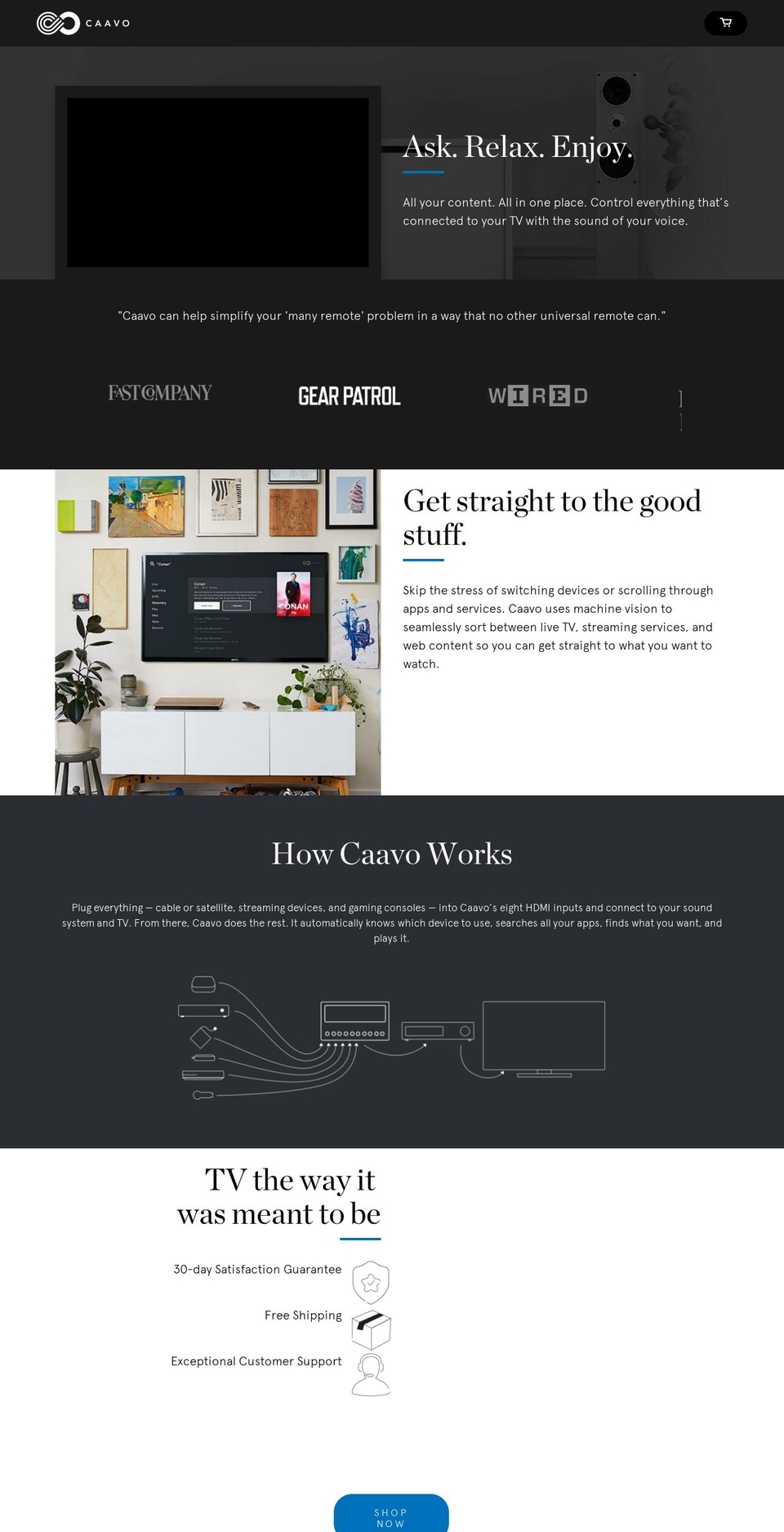 caavo.com — Shopify storefront screenshot