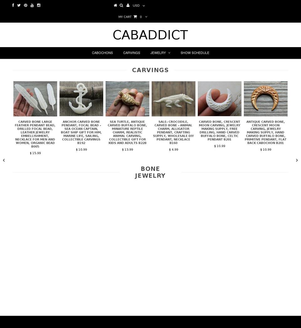 cabaddict.com shopify website screenshot