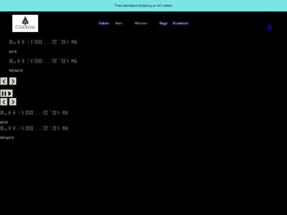 cabanbrand.com shopify website screenshot