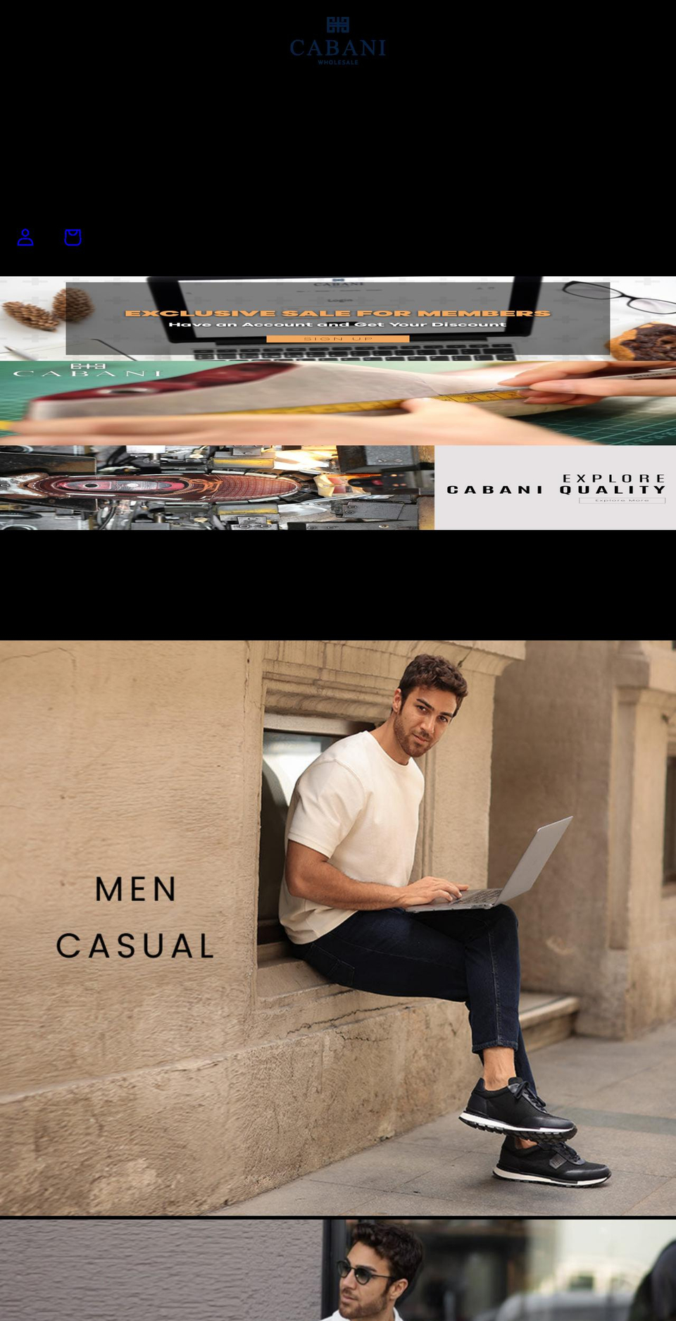 cabanishoes.com shopify website screenshot