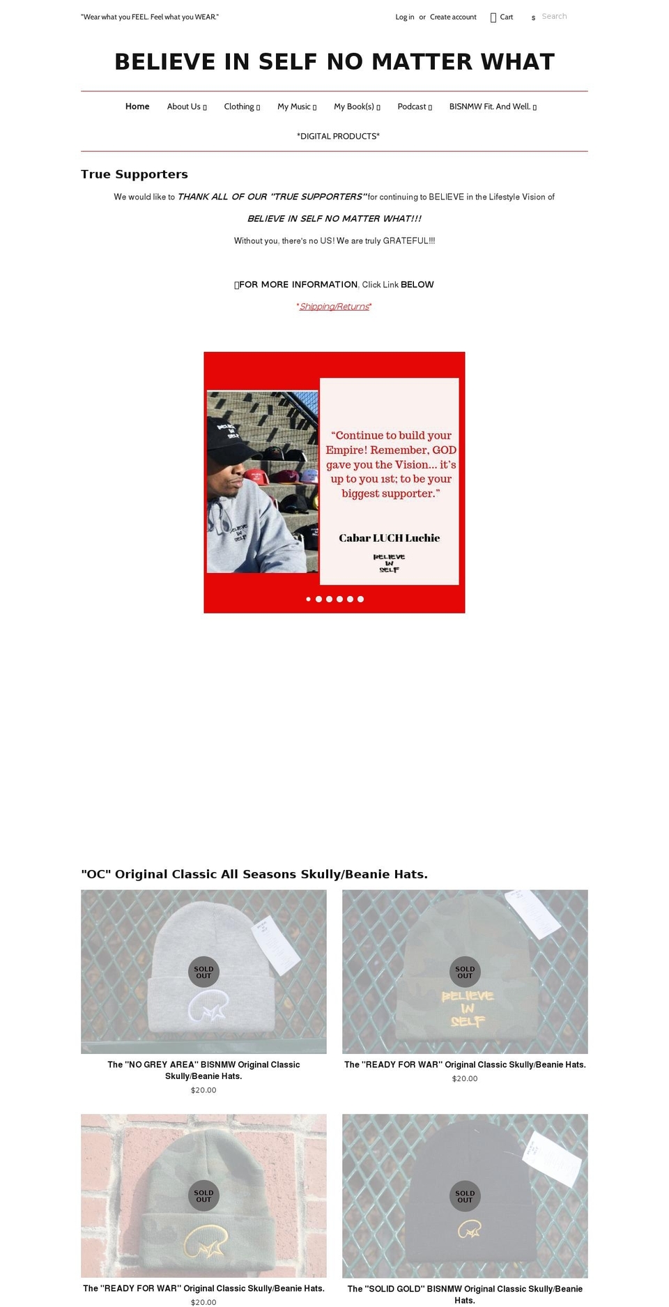 cabarluchie.com shopify website screenshot