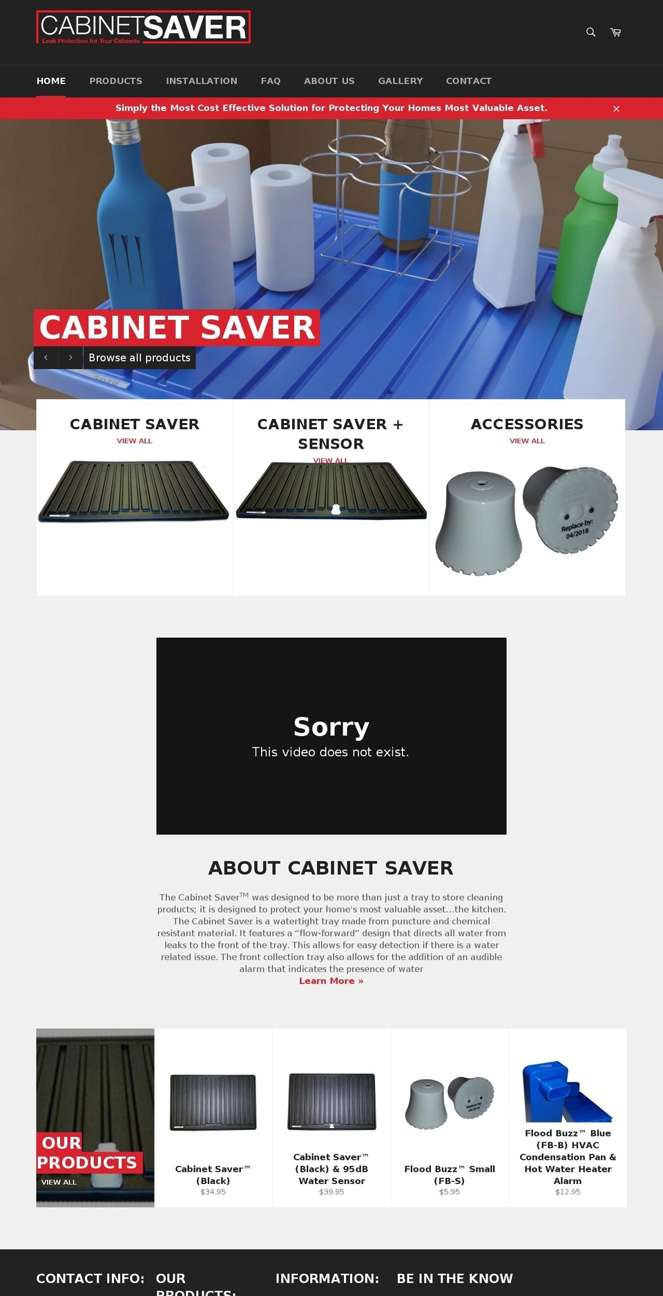 cabinet-saver.com — Shopify storefront screenshot