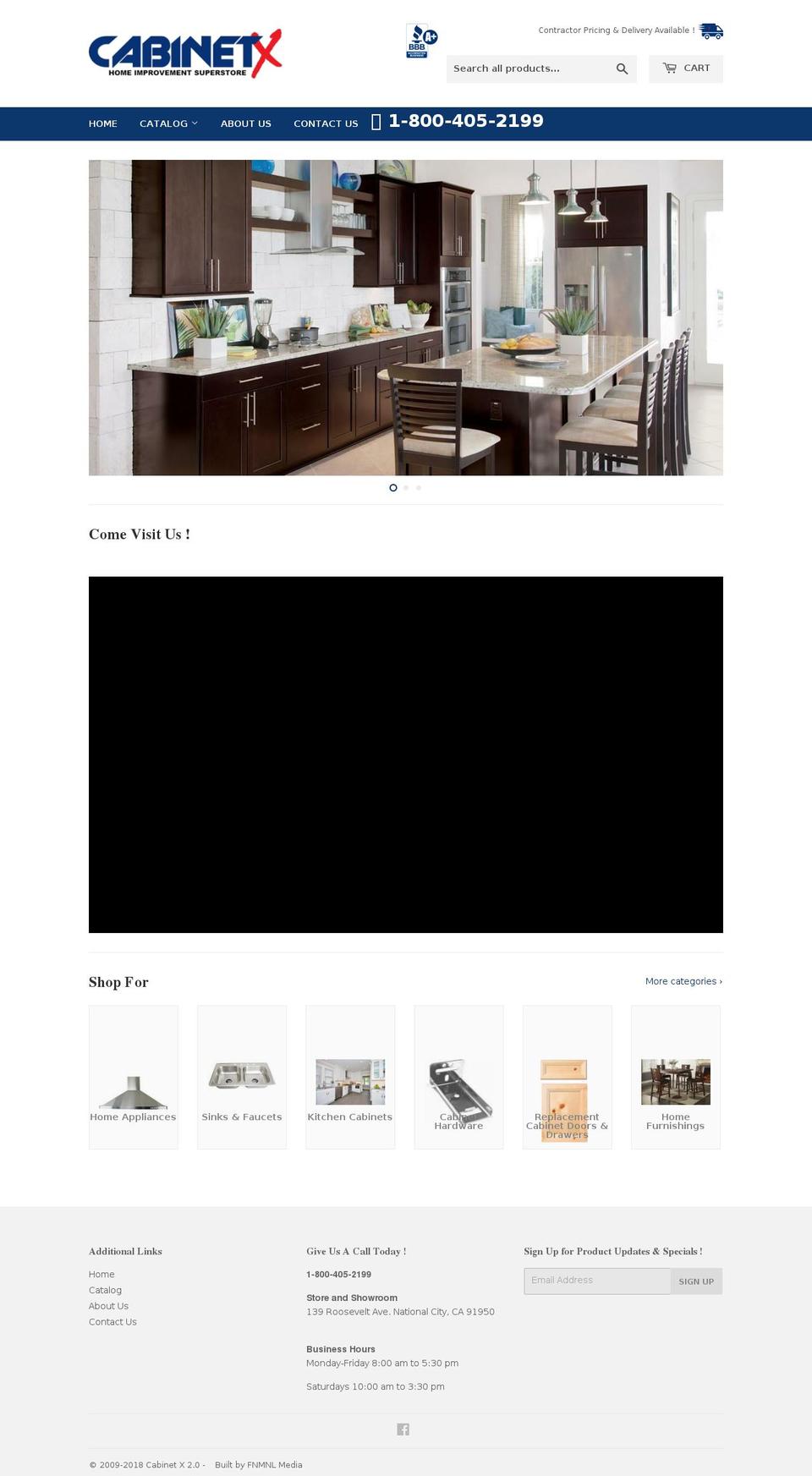 cabinetx.com shopify website screenshot