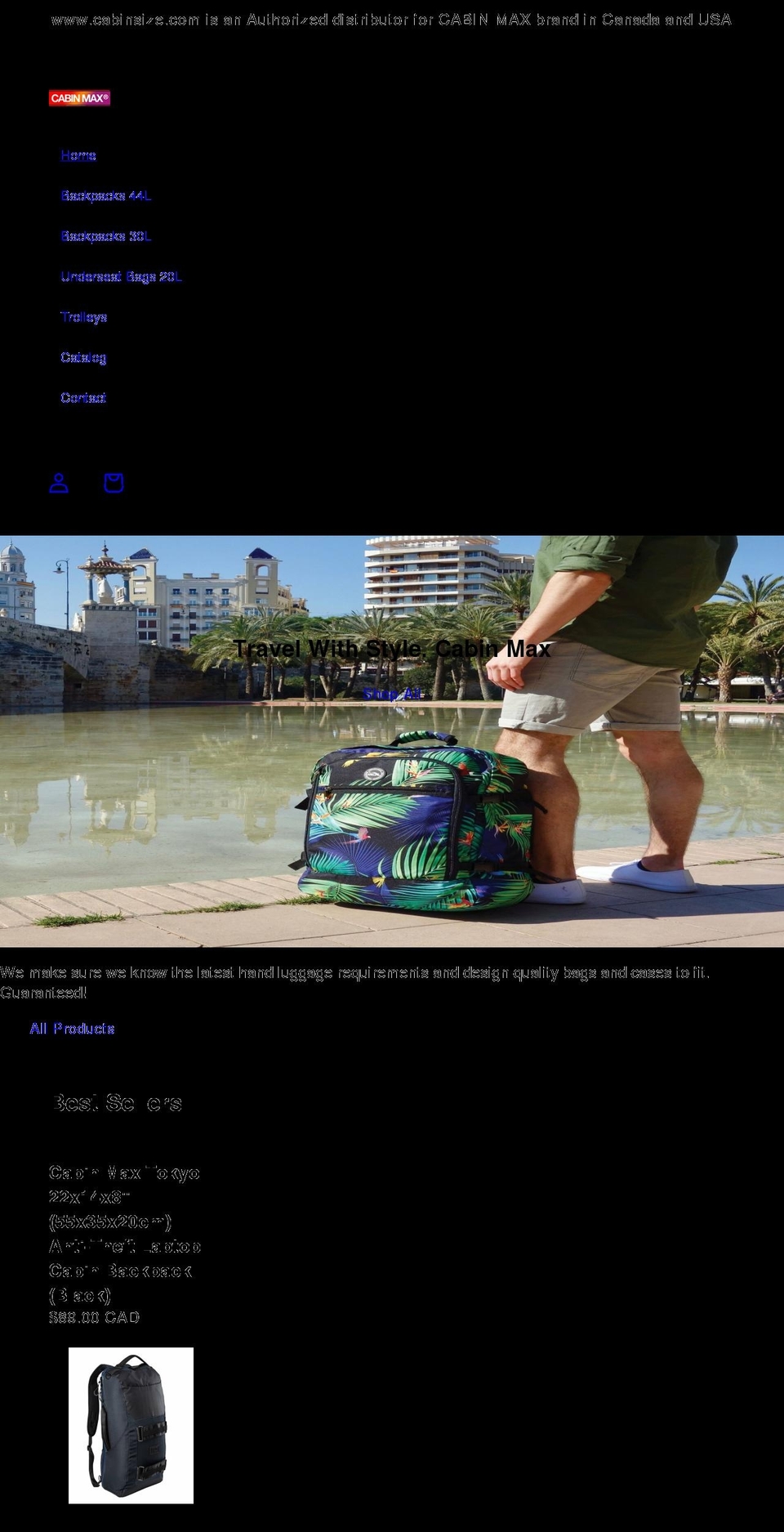 cabinsize.com shopify website screenshot