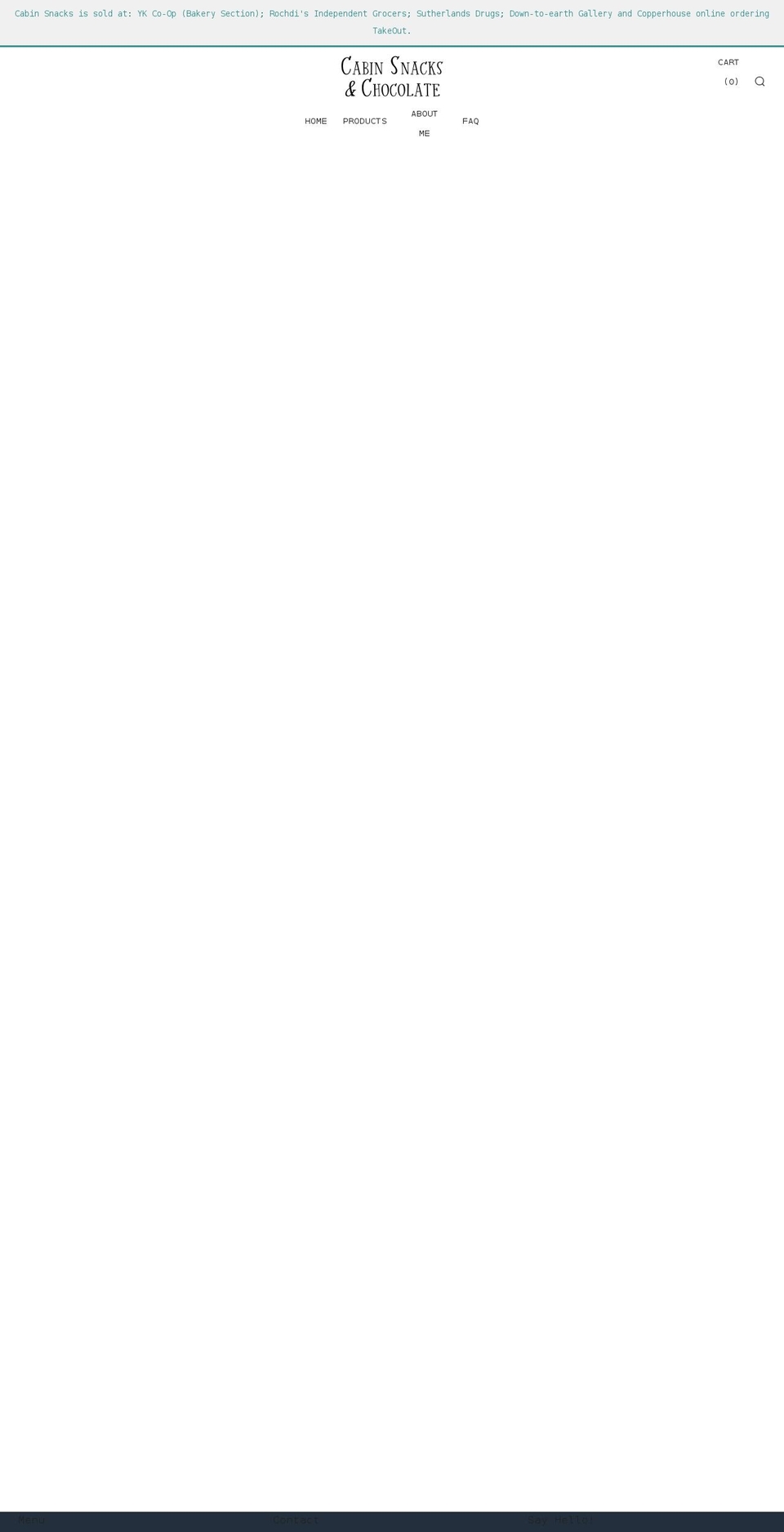 cabinsnacks.com shopify website screenshot