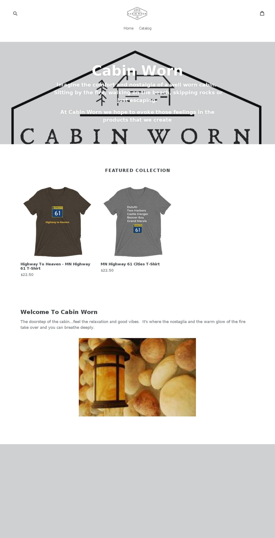 cabinworn.com — Shopify storefront screenshot