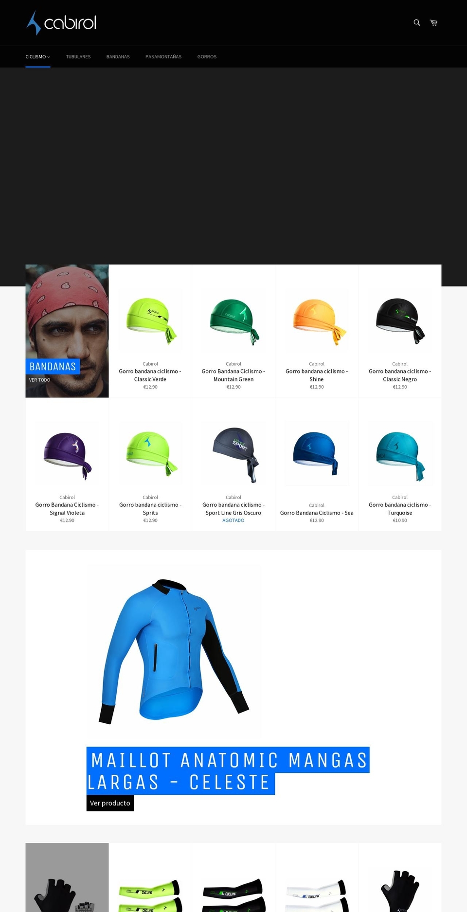 cabirol-sports.com shopify website screenshot