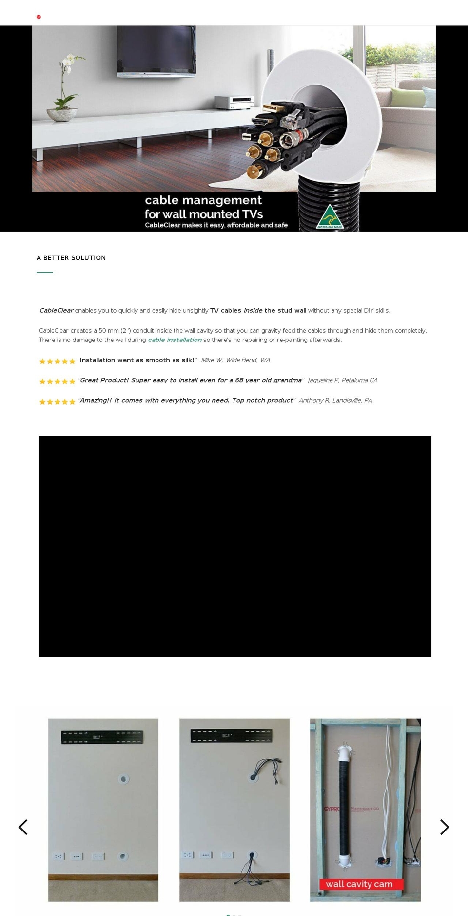cable-clear.com — Shopify storefront screenshot