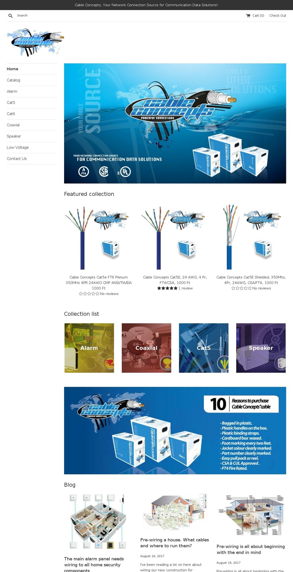 cableconcepts.ca shopify website screenshot