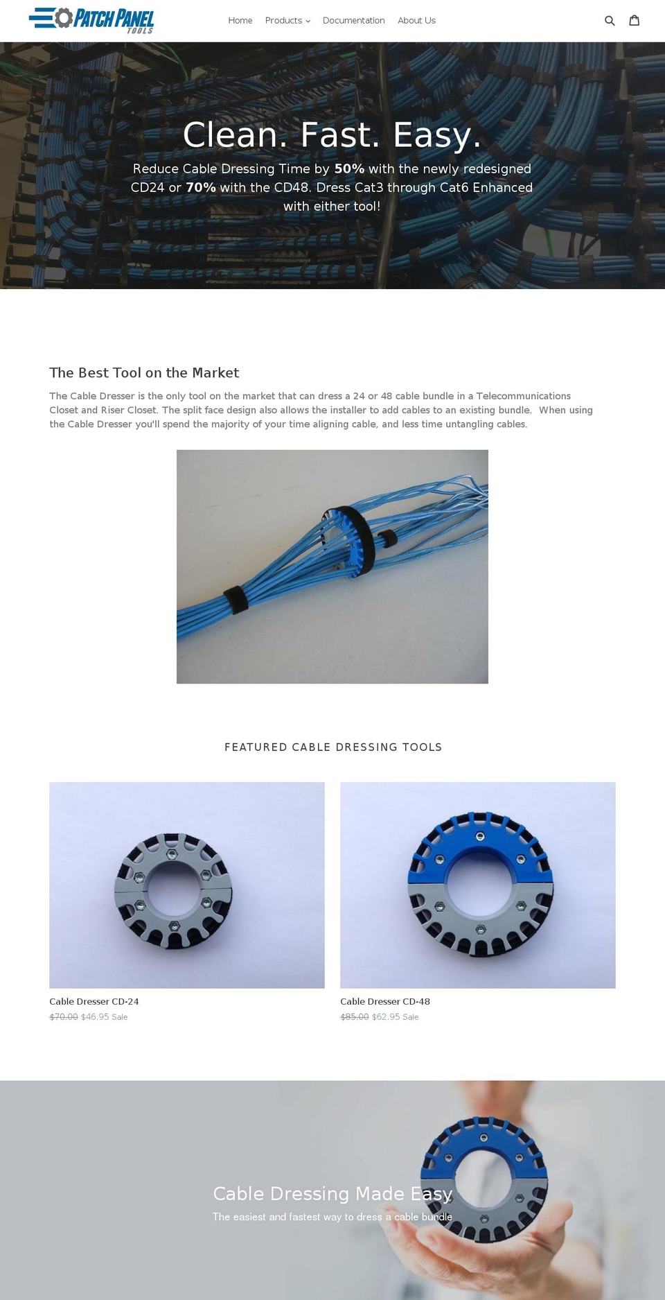 cabledresser.com shopify website screenshot