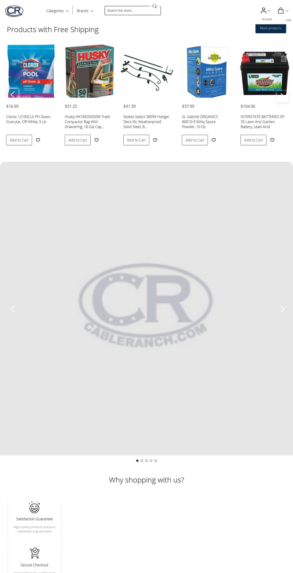 cableranch.com — Shopify storefront screenshot