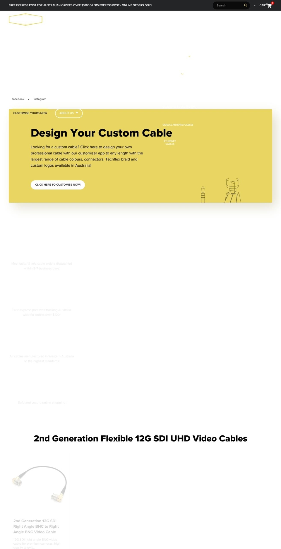 cablesmiths.com.au shopify website screenshot