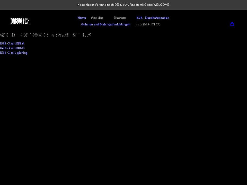 cabletex.de shopify website screenshot