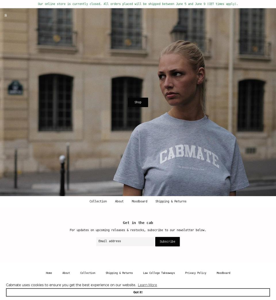 cabmateoriginals.com shopify website screenshot