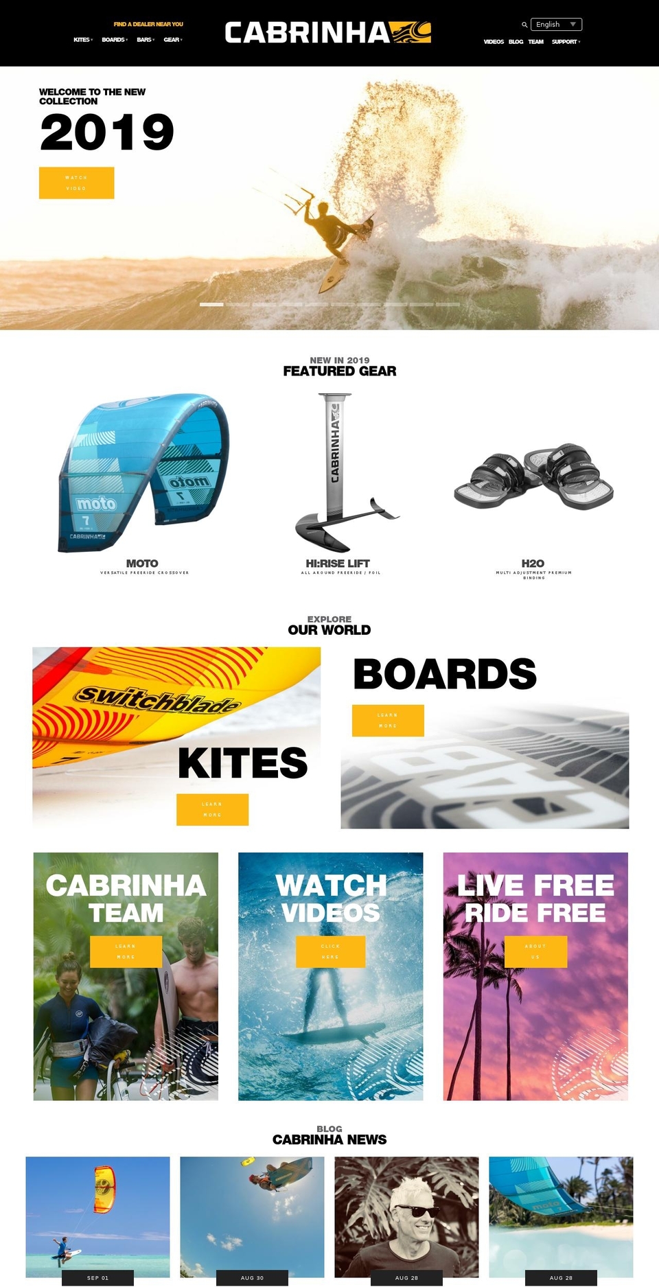 2019 - Cabrinha Kites Shopify theme site example cabrinha.com.au