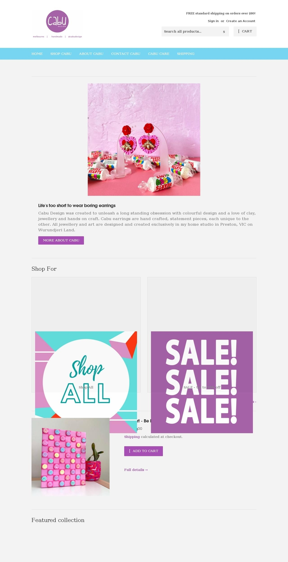 cabudesign.com shopify website screenshot