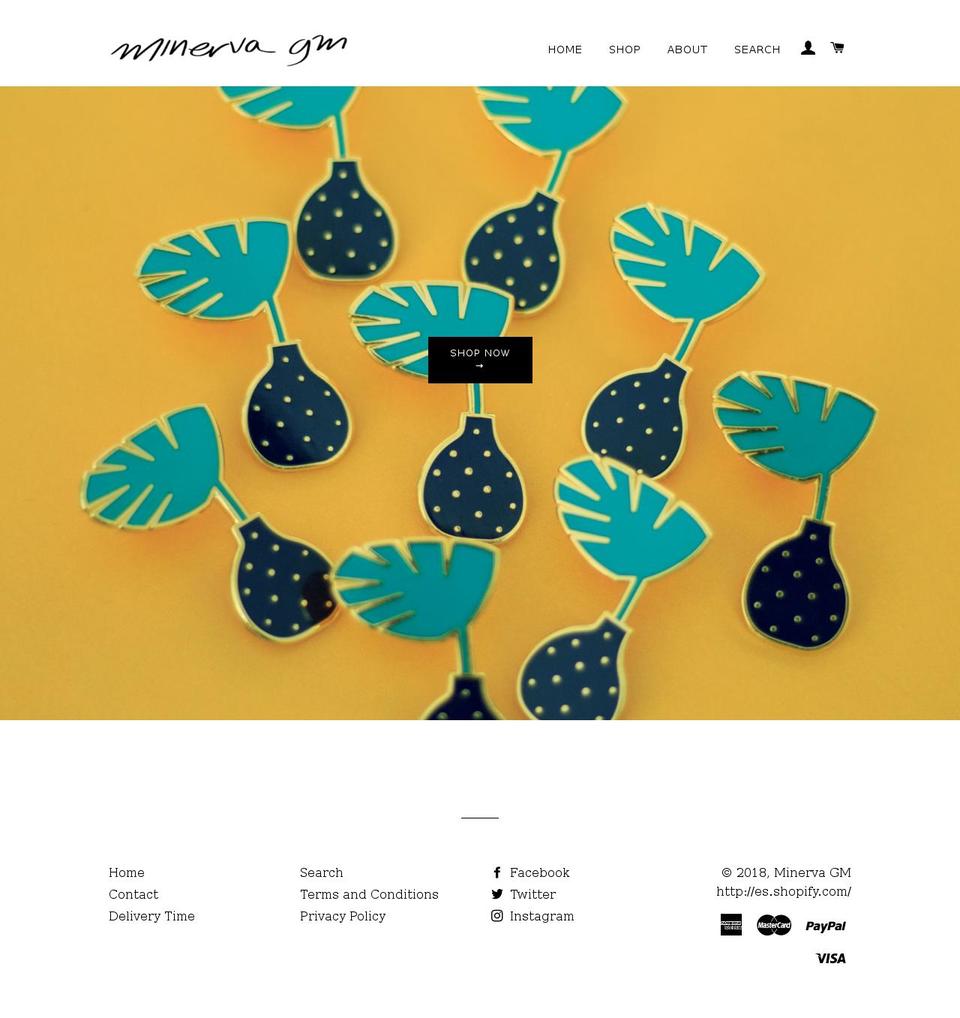 Minerva GM Shopify theme site example cacadeoruga.com