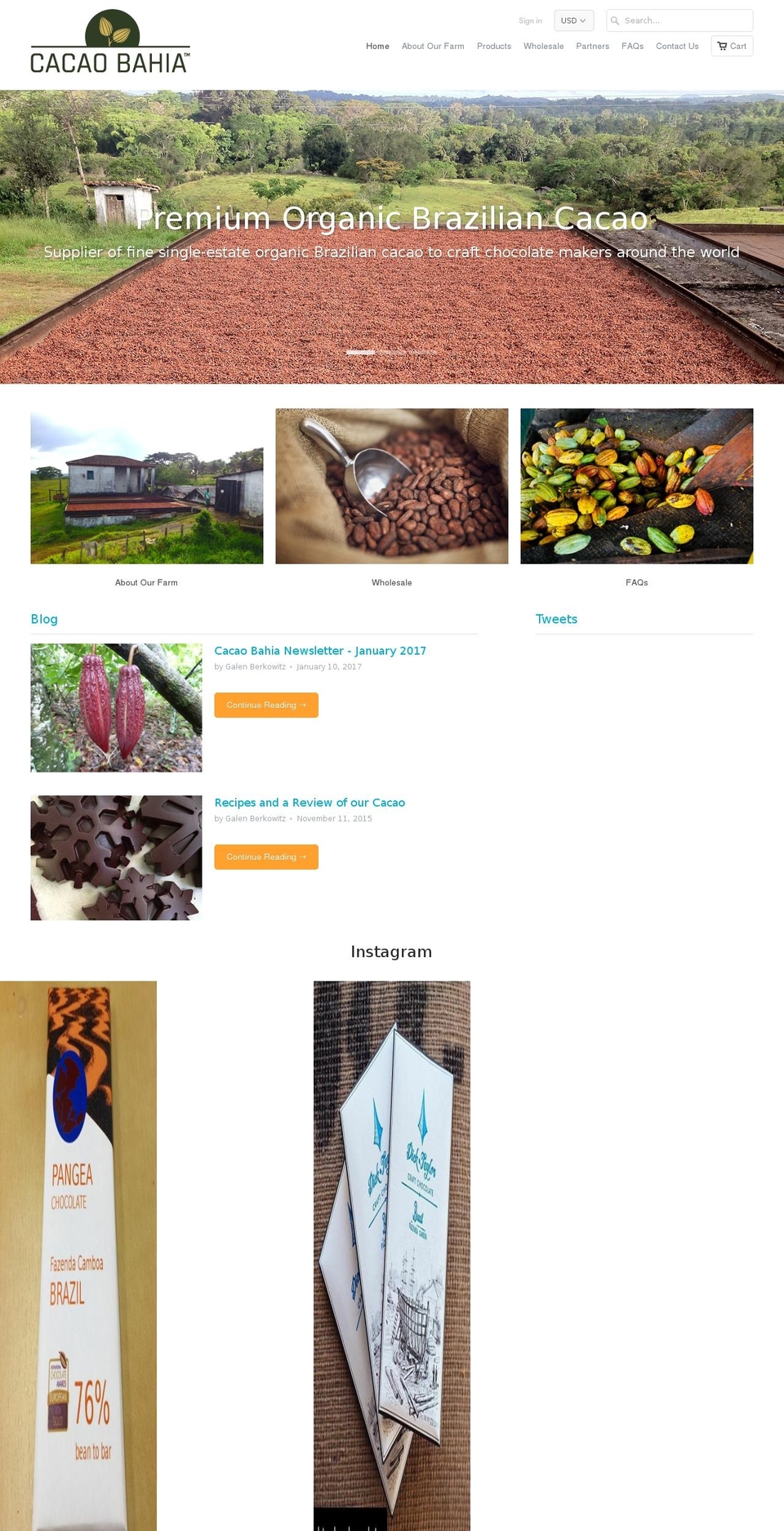 cacaobahia.com shopify website screenshot