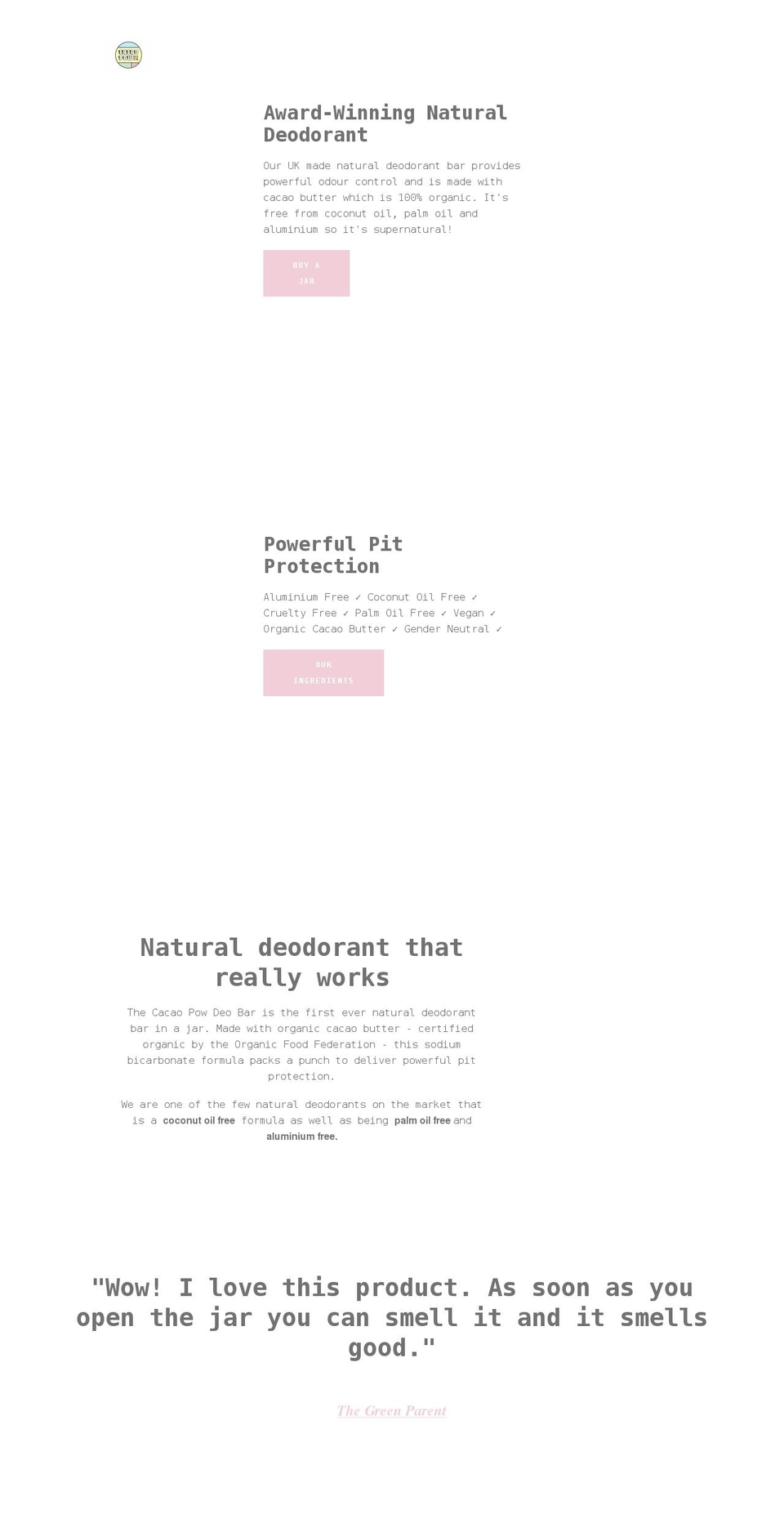 cacaopowdeobar.com shopify website screenshot