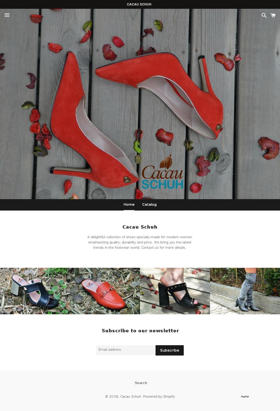 cacauschuh.com — Shopify storefront screenshot
