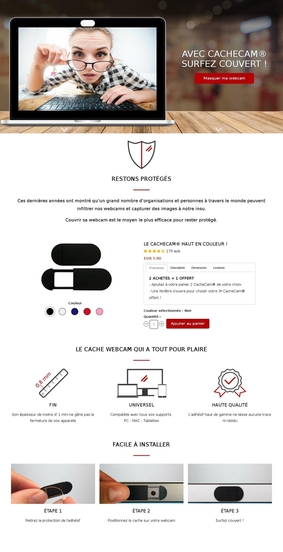LIVE Parallax Theme Shopify theme site example cache-cam.com