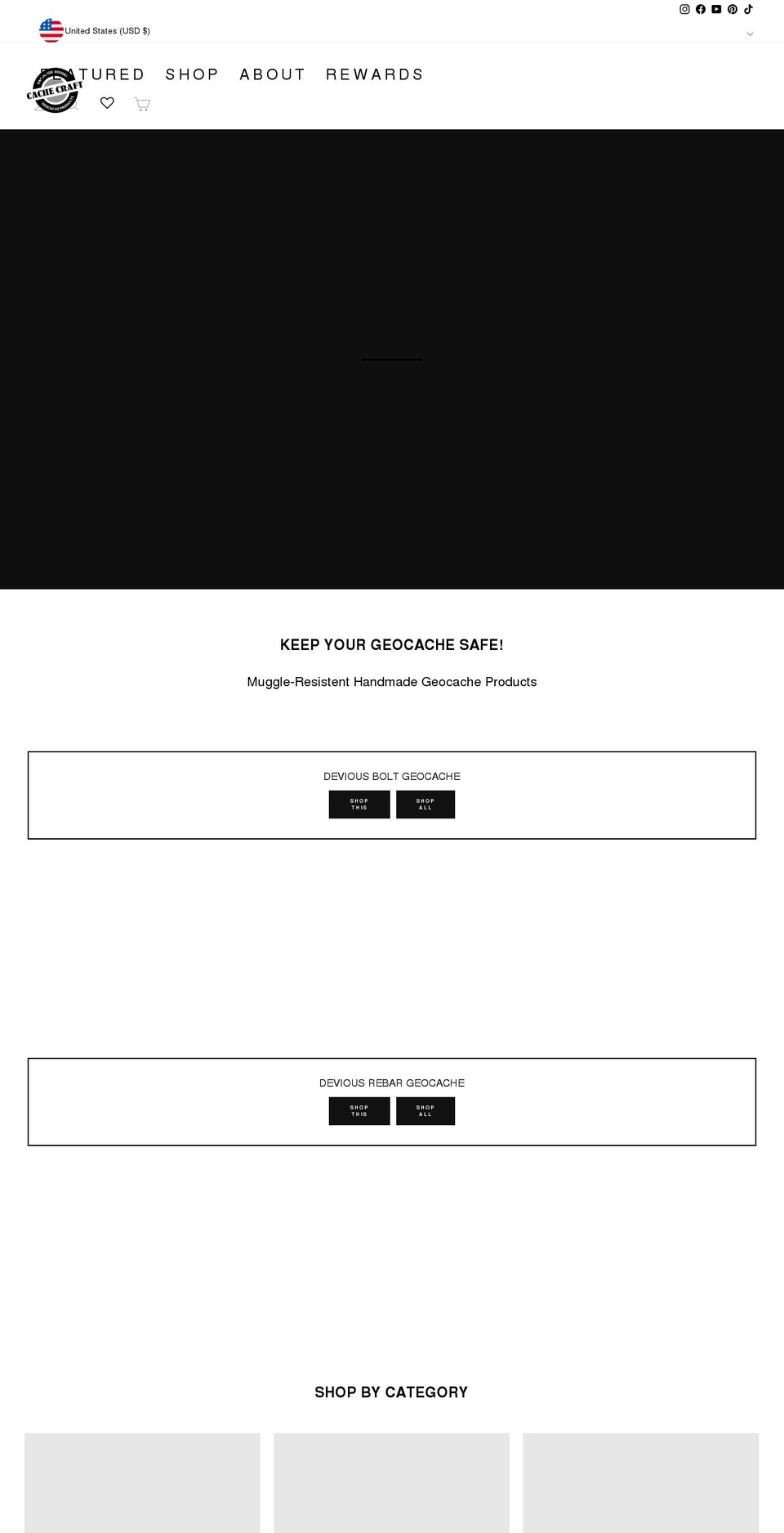 cachecraftnj.com shopify website screenshot