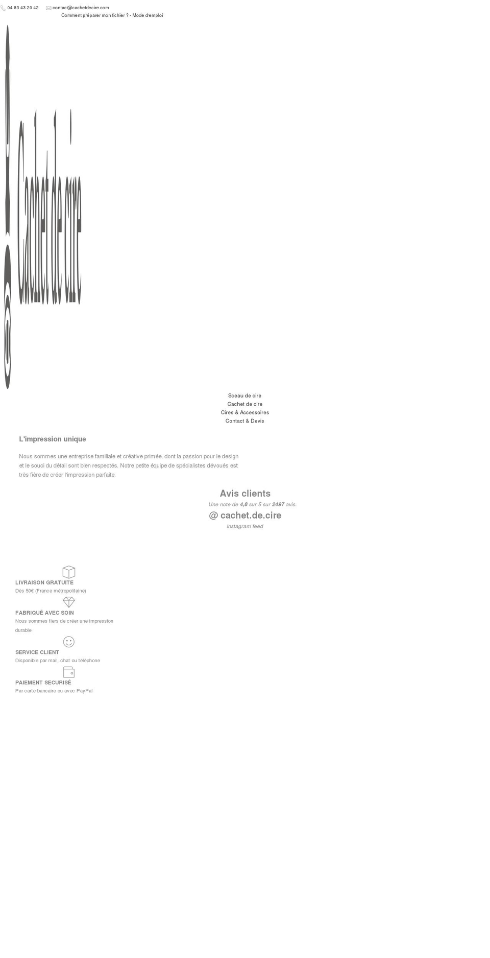 cachetdecire.com shopify website screenshot