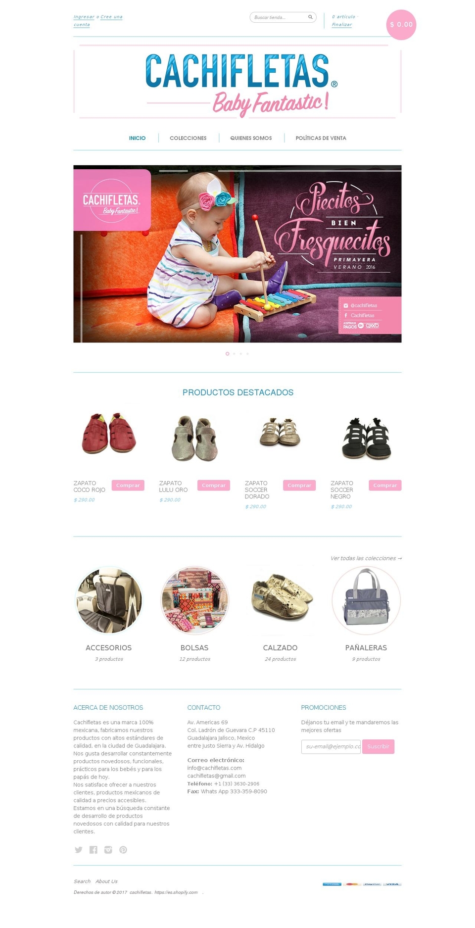 cachifletas.com shopify website screenshot
