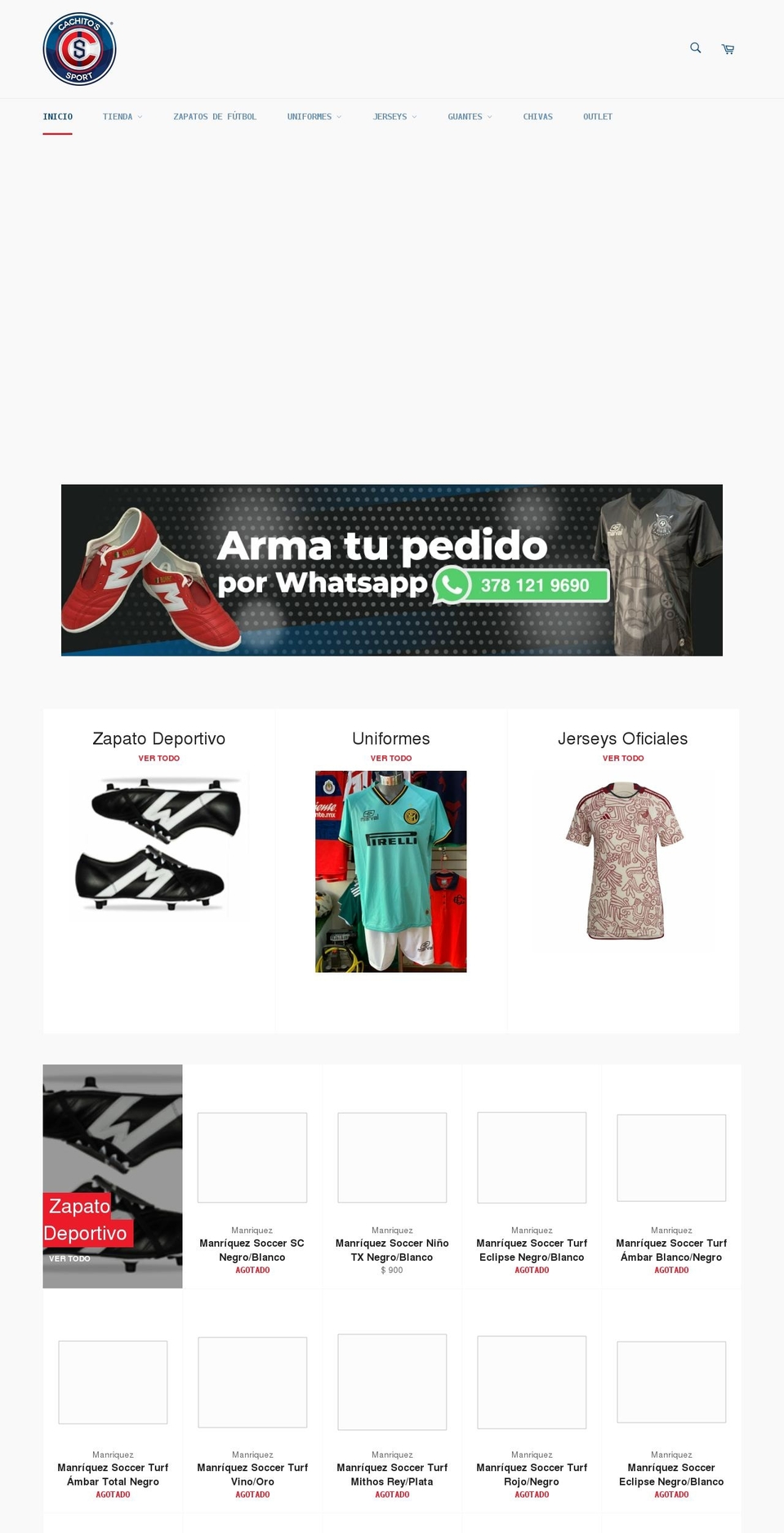 cachitosport.com shopify website screenshot