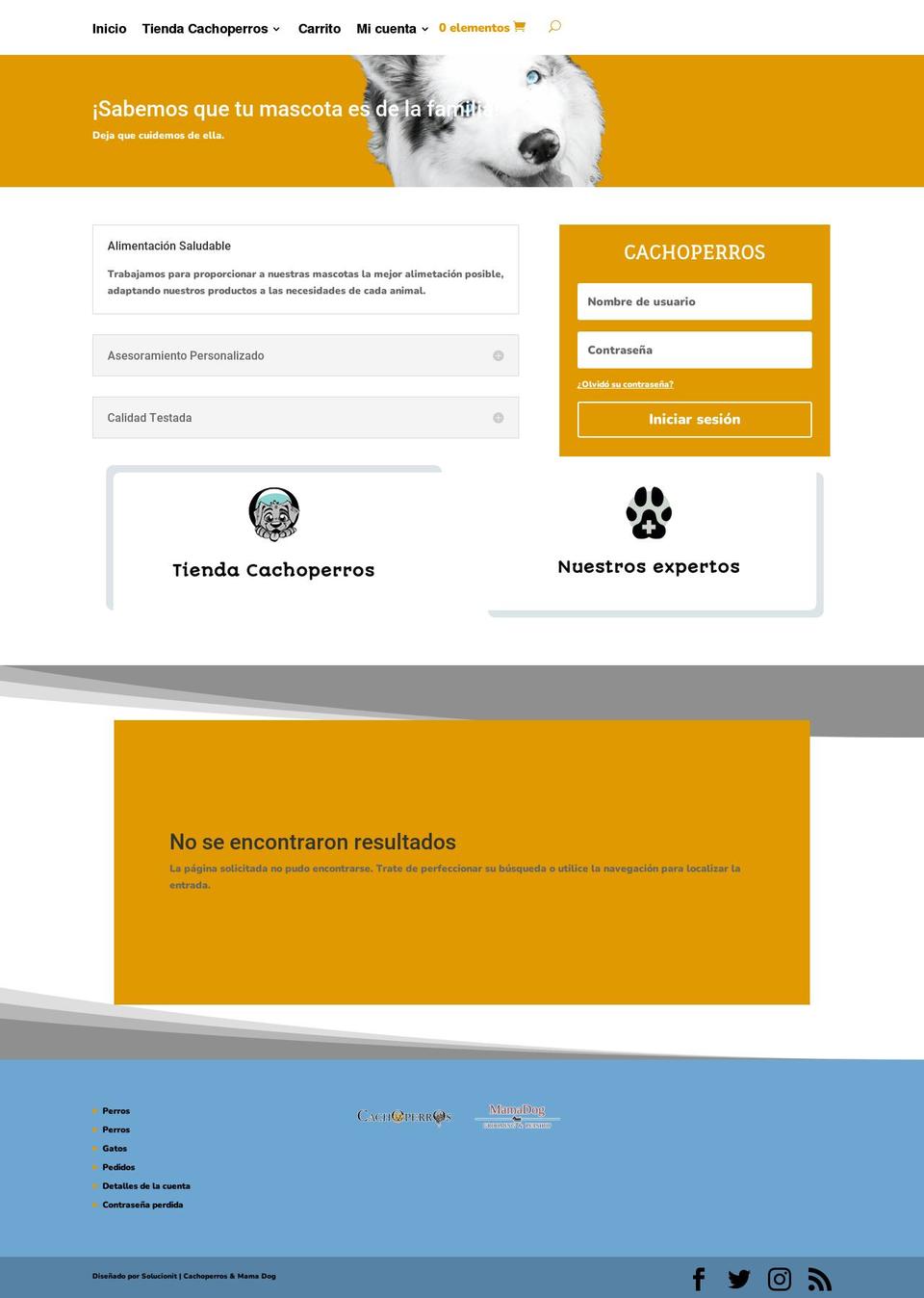 cachoperros.com — Shopify storefront screenshot