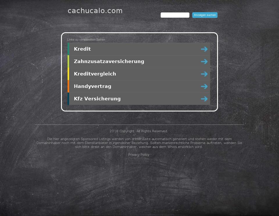 cachucalo.com — Shopify storefront screenshot