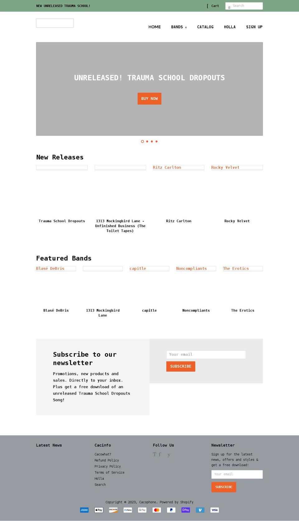 cacophone.com shopify website screenshot