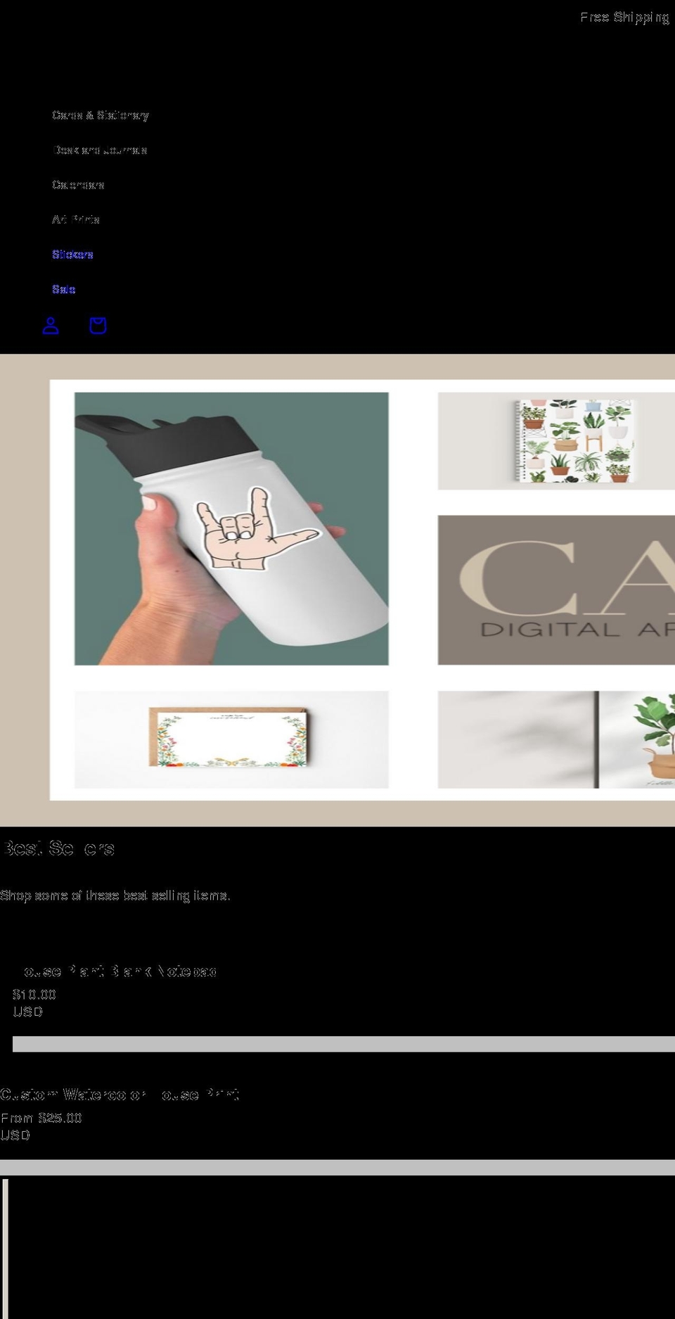 cacreations.org shopify website screenshot