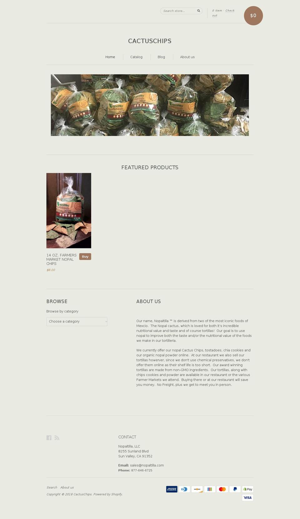cactuchips.com — Shopify storefront screenshot