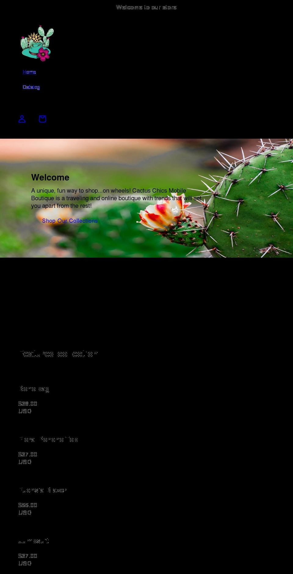 cactuschicsmobileboutique.com shopify website screenshot